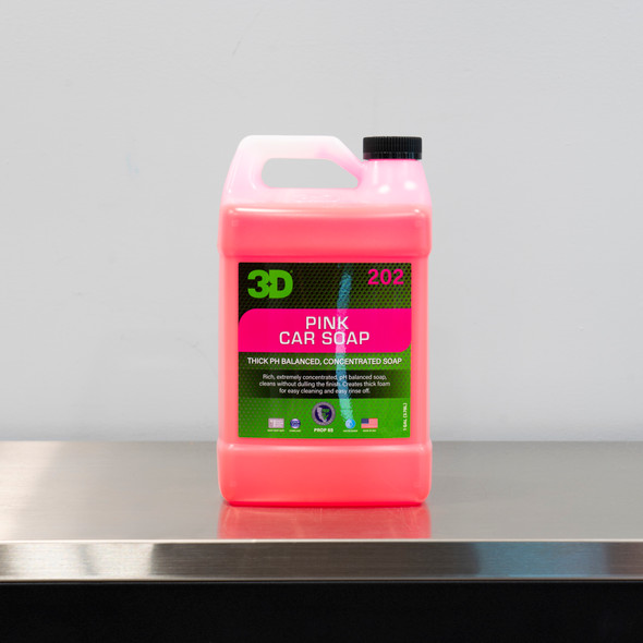 The Clean Garage | 3D Pink Car Soap 1 Gallon | PH Neutral Car Wash