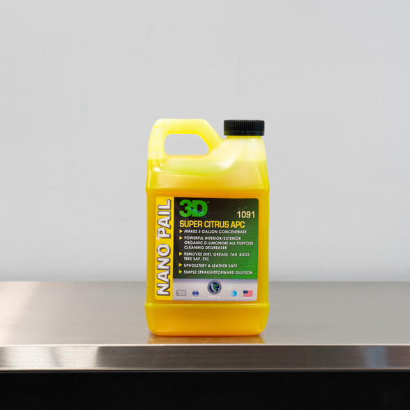 The Clean Garage | 3D Citrus APC 64oz Nano Pail | Ultra Concentrated All Purpose Cleaner 