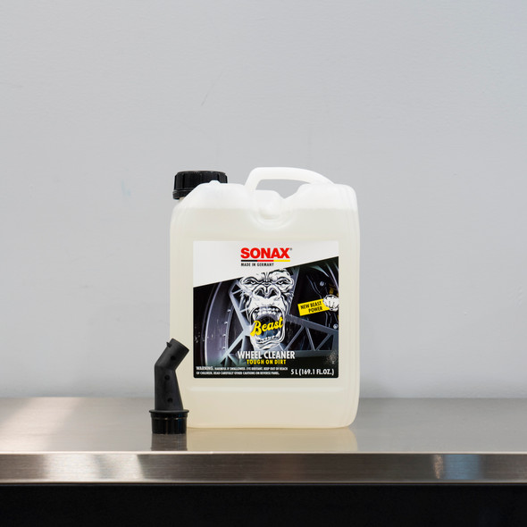 Sonax The Beast Wheel Cleaner 5 Liter | Rim Cleaner with Iron Remover 169oz The Clean Garage