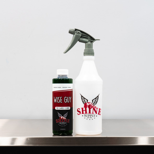 Shine Supply Wise Guy 16oz with Spray Bottle | Tire and Wheel Cleaner | The Clean Garage