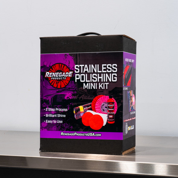 The Clean Garage | Renegade Stainless Steel Polishing Mini Kit | For Rotary Polisher or Angle Grinder