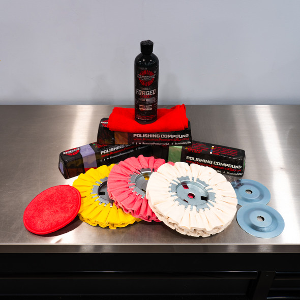 Renegade Forged Aluminum and Billet Wheel Polishing Kit | For Rotary Polisher or Angle Grinder
