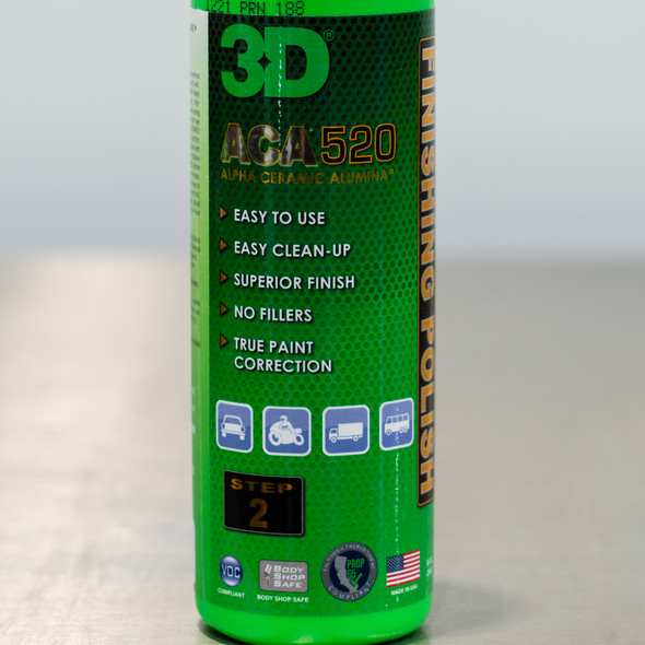 3D ACA 520 Finishing Polish 8oz | Body Shop Safe