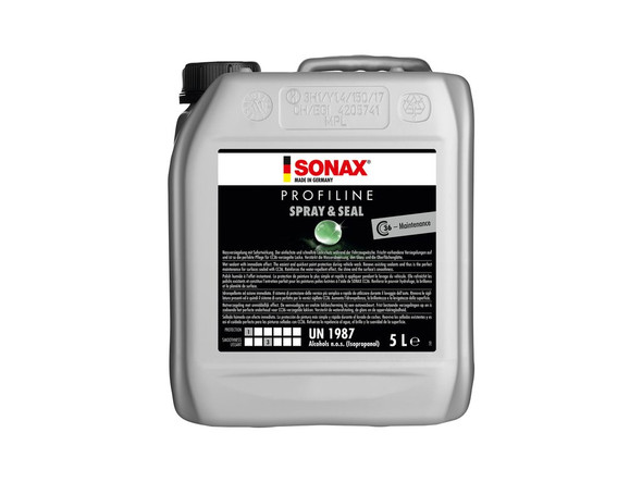 SONAX Spray and Seal 5 Liter | Spray On Wet Rinse Off Paint Sealant 169oz | The Clean Garage