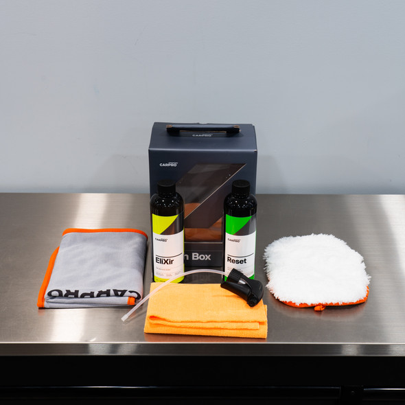 The Clean Garage | CarPro Wash Box | Detailing Wash Kit for Ceramic Coatings Reset Elixir 