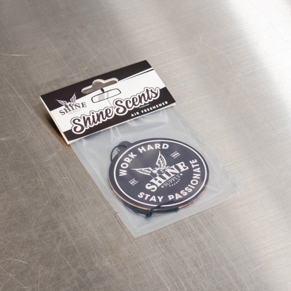 Shine Supply Air Freshener | Work Hard | Coconut Scent The Clean Garage