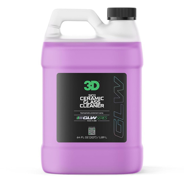 3D GLW Series SI02 Ceramic Glass Cleaner 64oz | Rain Repellent | The Clean Garage