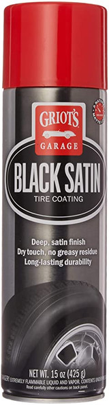 Griot's Garage Black Satin Tire Coating 15oz | Aerosol Dressing