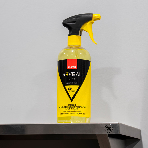 Rupes Reveal Lite 750ml | Polish Residue Oil Remover and Glass Cleaner Yellow | The Clean Garage
