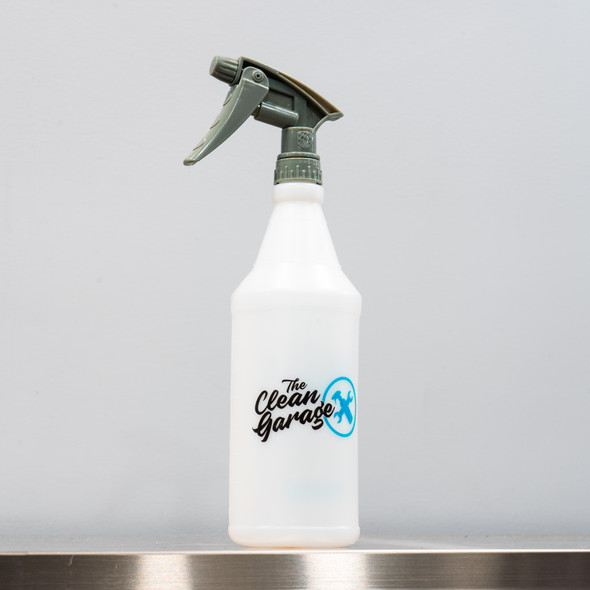 The Clean Garage Empty 32oz Spray Bottle | With Dilution Scale and Spray Top 