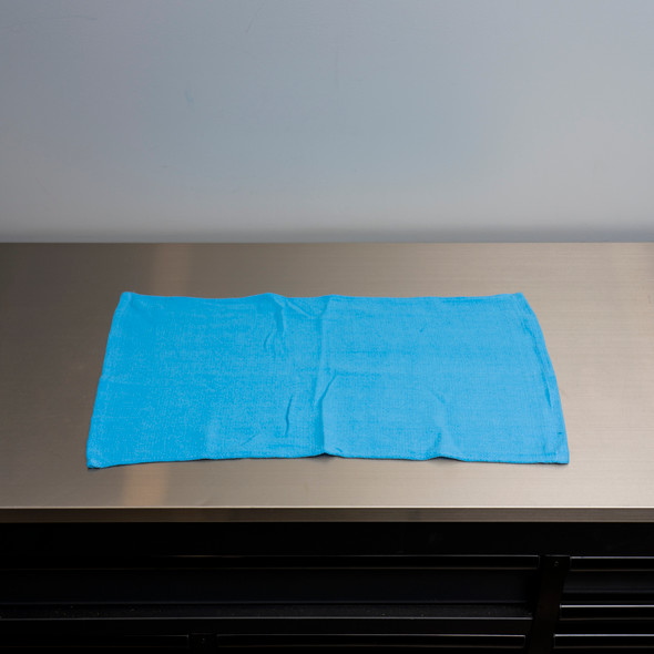 Blue Surgical Huck Towel 15 x 24 | For Glass Windows and Shop Rags | The Clean Garage