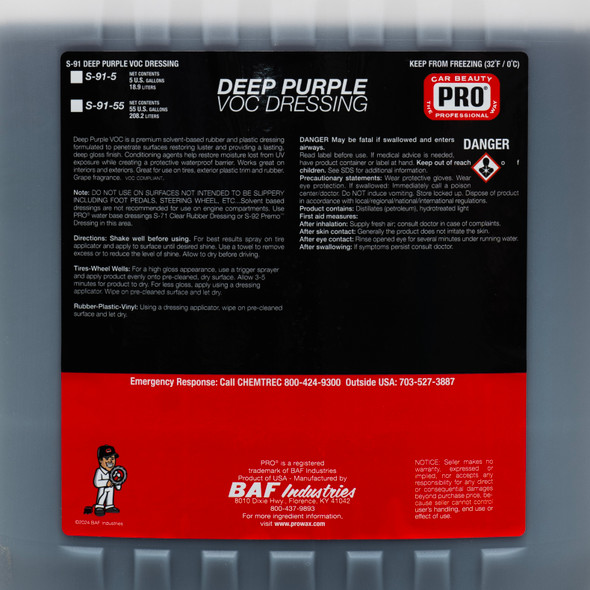 PRO Deep Purple VOC Dressing 5 Gallon | Solvent Based Deep Gloss