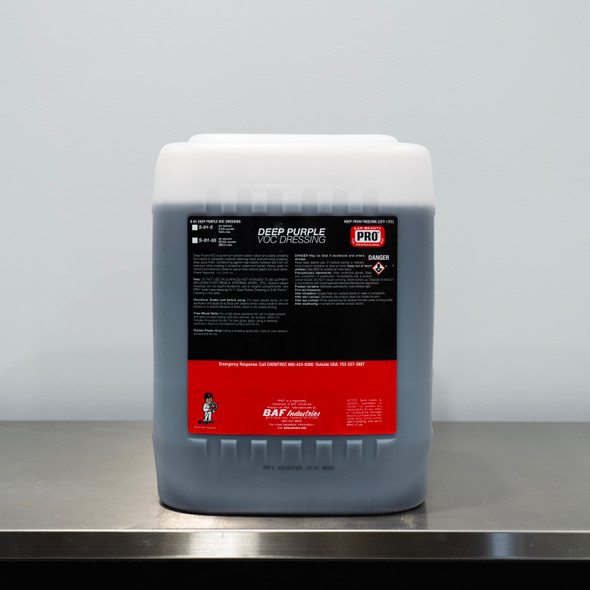Clean Garage PRO Deep Purple VOC Dressing 5 Gallon | Solvent Based Deep Gloss