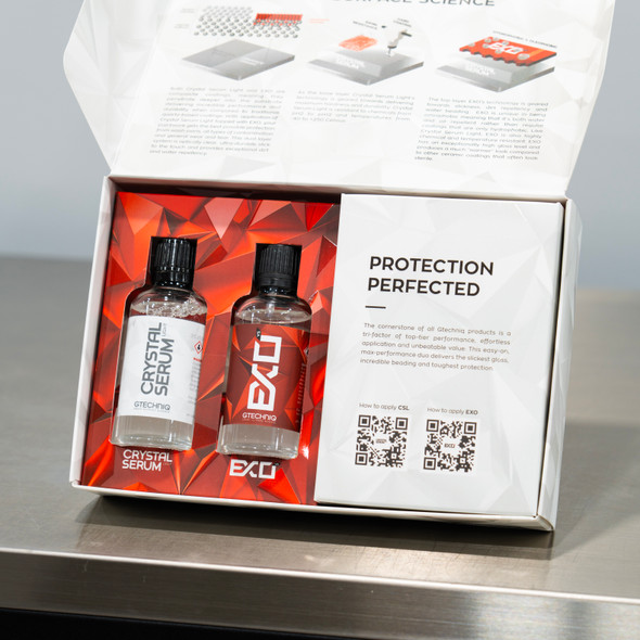 The Clean Garage Gtechniq Crystal Serum Light & EXO v5 Combo | 50ml | 2 Step Ceramic Coating Kit