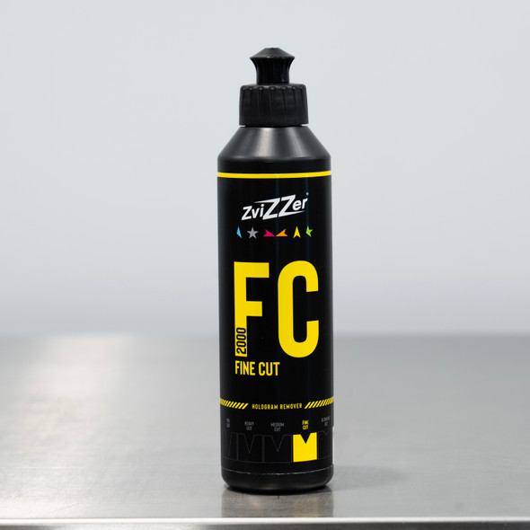ZviZZer FC 2000 Fine Cut 250ml | Hologram Remover Polish Yellow 8.45oz Clean Garage