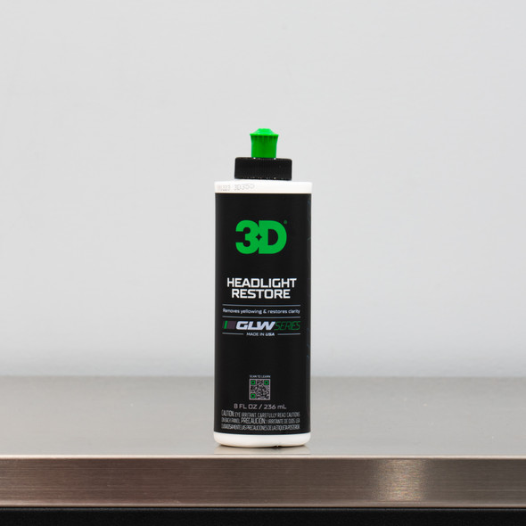 3D GLW Series Headlight Restore 8oz | Headlight Restoration Polish The Clean Garage