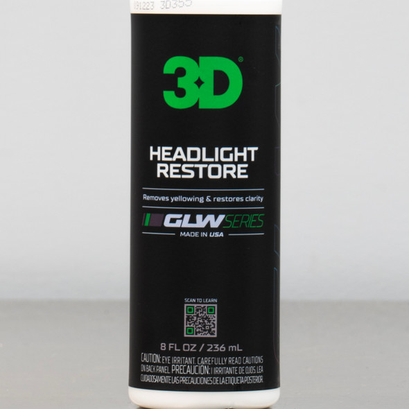 3D GLW Series Headlight Restore 8oz | Headlight Restoration Polish