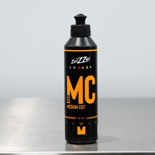 ZviZZer MC 3000 Medium Cut 250ml | One Step Compound Orange 8.45oz Clean Garage