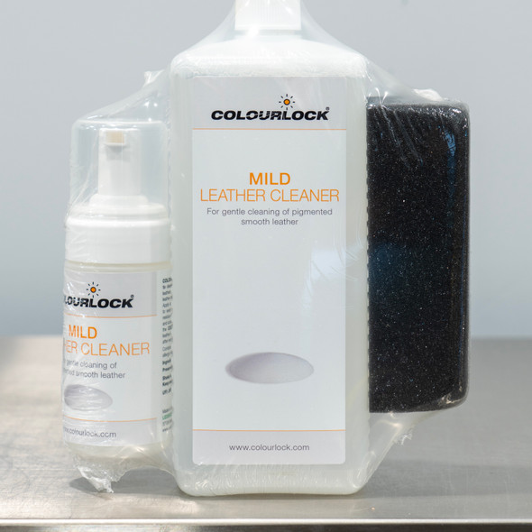 Colourlock Mild Leather Cleaner 1 Liter | With Sponge & Foaming Bottle