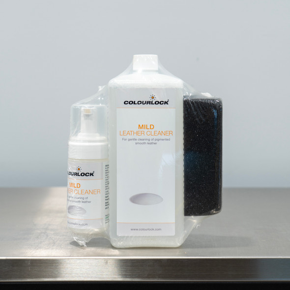 Colourlock Mild Leather Cleaner 1 Liter | With Sponge & Foaming Bottle The Clean Garage