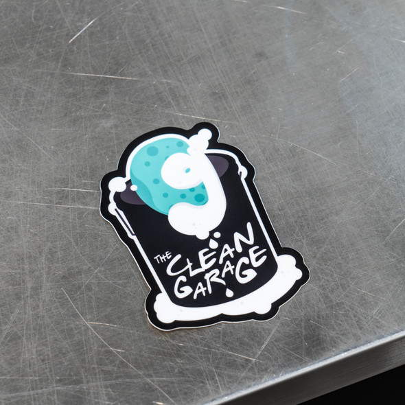 The Clean Garage CG Sponge and Bucket Logo Sticker | 4" Matte