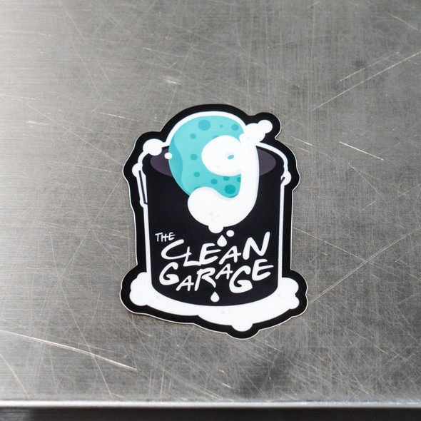 Clean Garage CG Sponge and Bucket Logo Sticker | 4" Matte
