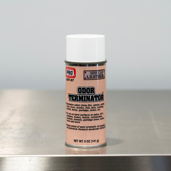 PRO New Car Leather Scent Odor Terminator Aerosol 5oz Clean Garage