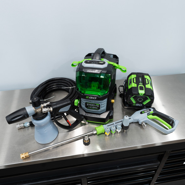 EGO Power+ 2105 Compact Cordless Pressure Washer | Level 2 Detailing Kit MTM The Clean Garage
