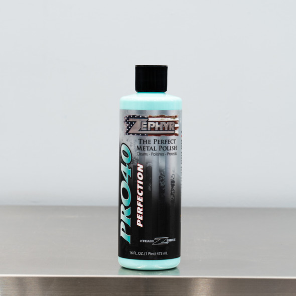 Zephyr Pro 40 Liquid Metal Polish 16oz | Clean Polish Protect The Clean Garage
