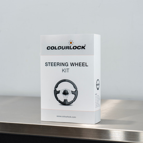 Colourlock Black Leather Steering Wheel Repair Kit | With Black Dye