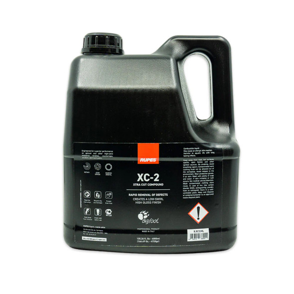 RUPES XC-2 Xtra Cut Compound 4 Liter | Industrial Gelcoat XC2 1 Gallon | The Clean Garage
