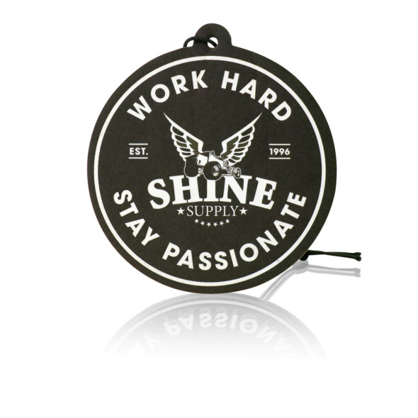Shine Supply Air Freshener | Work Hard | Coconut Scent | The Clean Garage